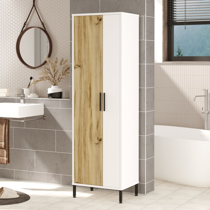 Hanah Home Armario Multiusos Dy1-Wk Nogal y Blanco